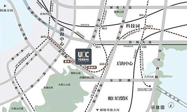 华联城市中心周边路线图
