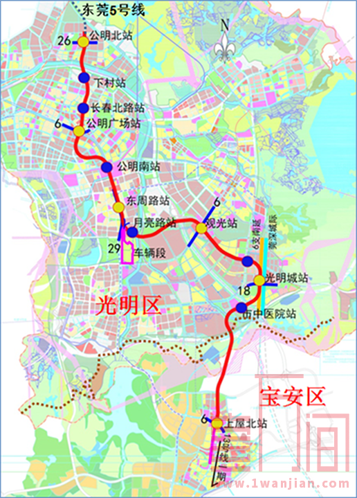 深圳地铁工程新增6条轨道延长线，详细站点已公布