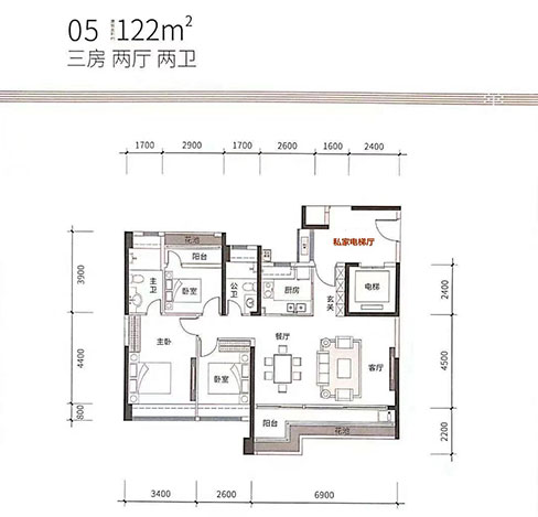 122㎡-3房2厅2卫