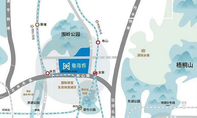 粤海城区位图
