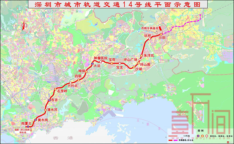 14号线线路调整，南延会展中心变为西延至香蜜湖