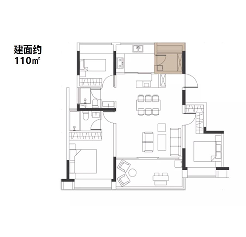 110㎡-3房2厅2卫