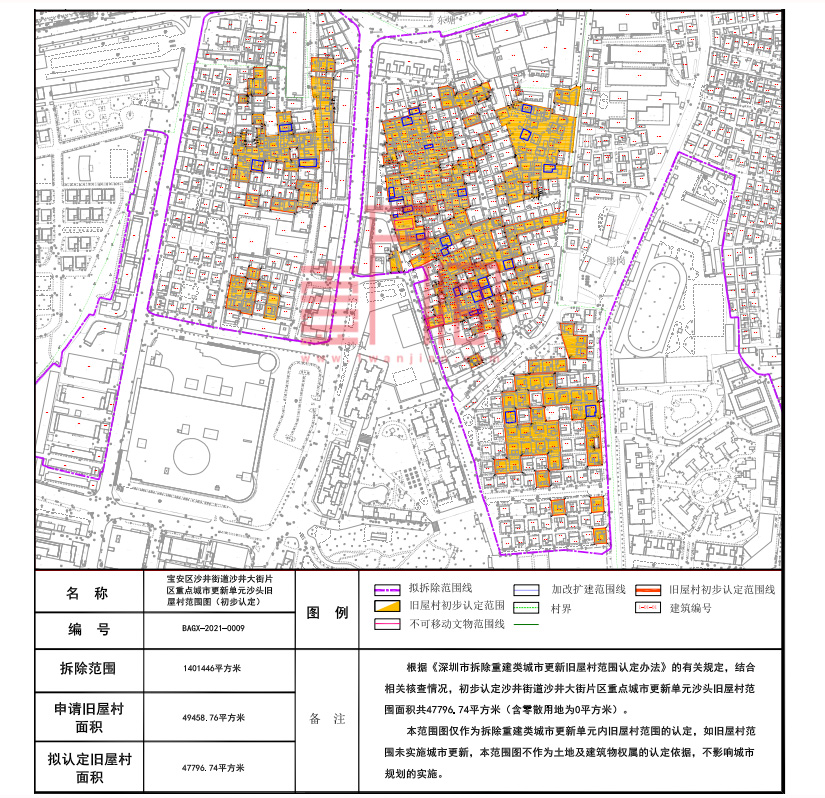 海岸城旧改4期主体公示！沙井大街更新单元三个村旧改范围认定