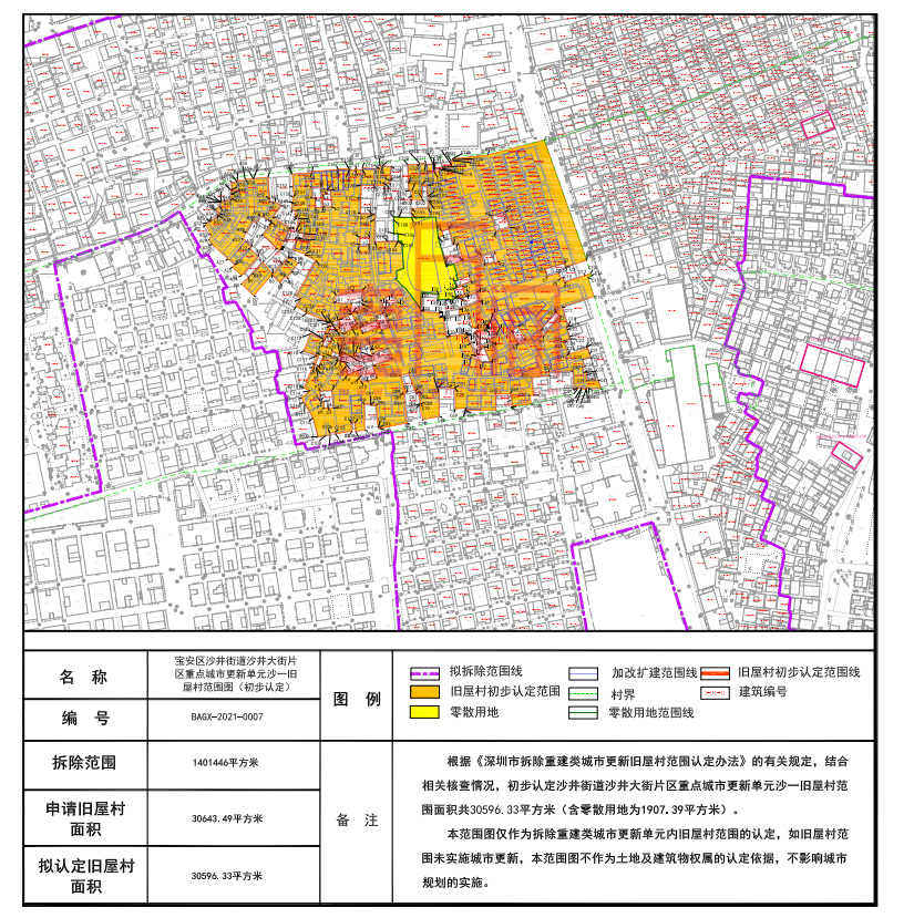 海岸城旧改4期主体公示！沙井大街更新单元三个村旧改范围认定