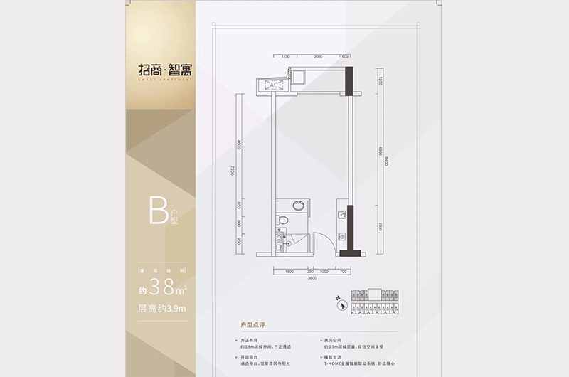 38㎡1房1厅1卫