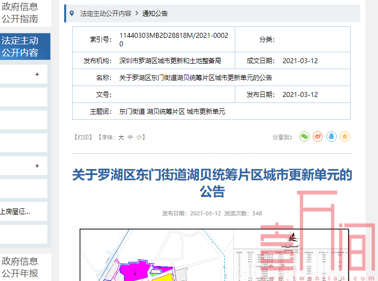 罗湖区华润湖贝旧改规划公示！拆迁过渡费25亿?