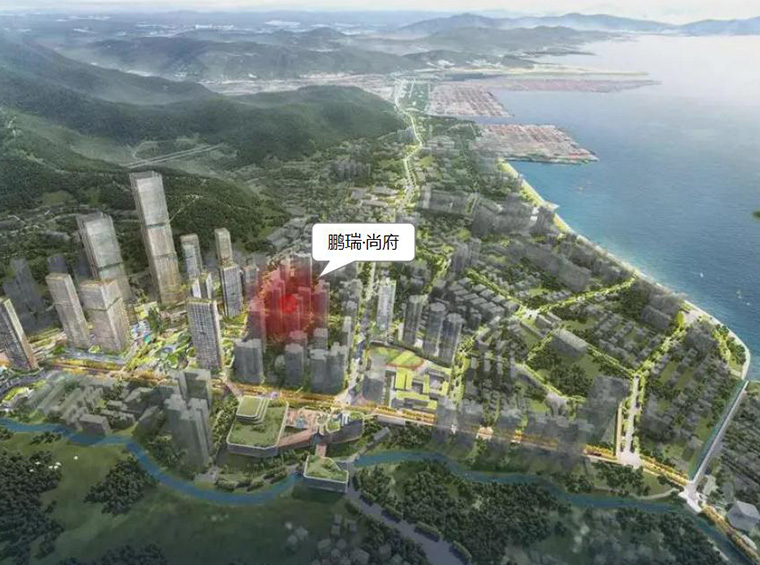 盐田恩上村旧改项目—鹏瑞尚府，98-138㎡改善型住宅产品，预计近期入市