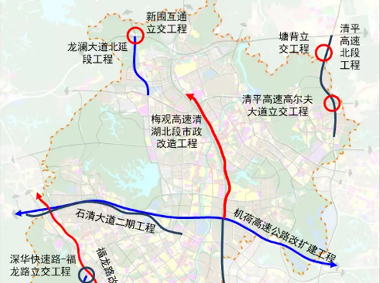 未来3年，龙华交通将超乎你的想象！将在6大重点片区、龙华北部新建97条道路，新增里程67.06公里！